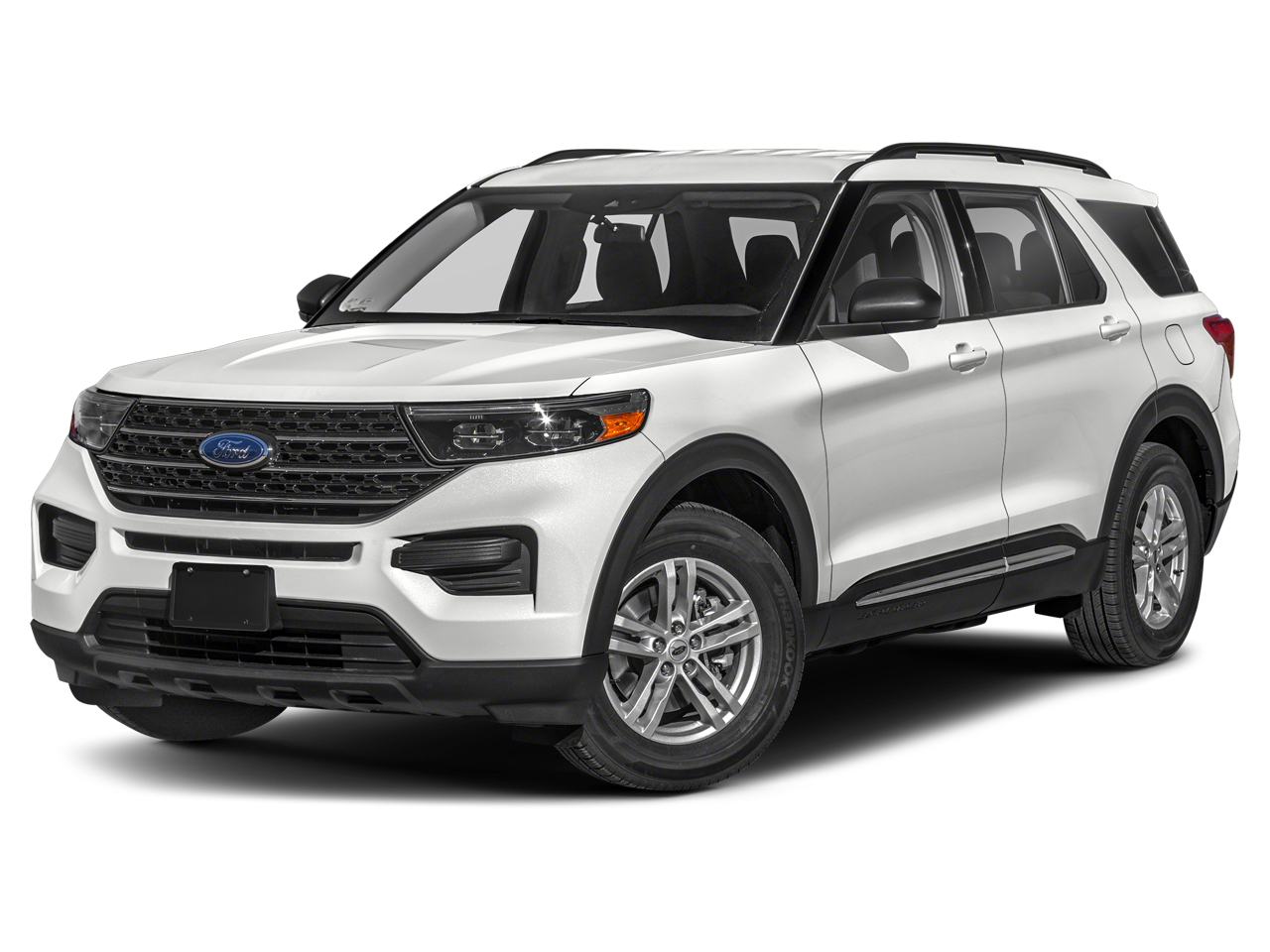 2023 Ford Explorer XLT in Oxford White — front three-quarter view