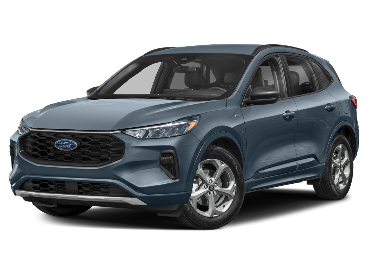 2024 Ford Escape ST-Line in Vapor Blue — front three-quarter view