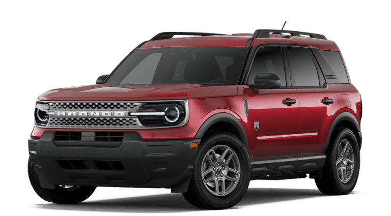 2026 Ford Bronco Sport Big Bend in Ruby Red Metallic — front three-quarter view